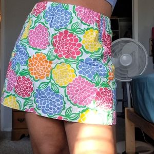 Lily Pulitzer Hydrangea Floral A-line Multicolor Mini Skirt Size XS